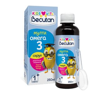 BECUTAN KIDS VITS Мултиомега-3(сируп со вкус на тропско овошје) 250ml