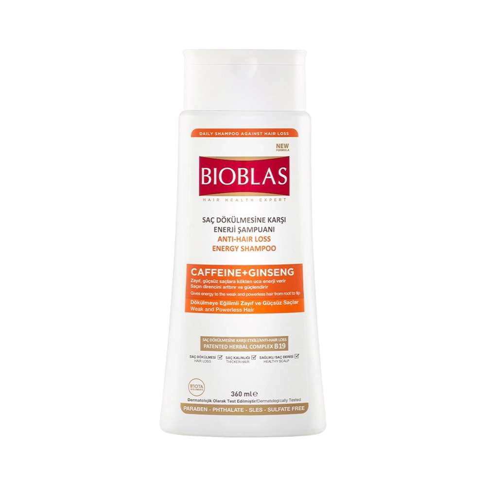BIOBLAS Caffeine + Ginseng шампон 360мл