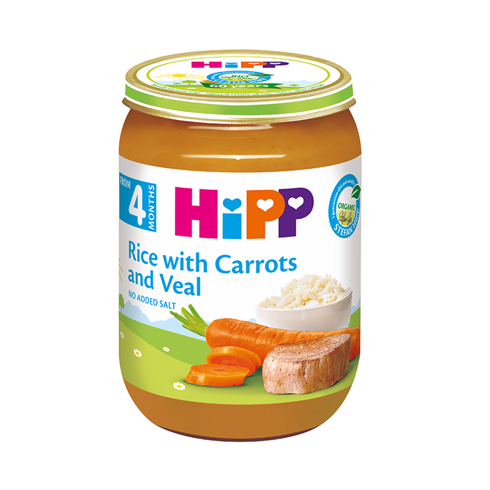 HIPP 6143/255 ТЕЛЕШКИ ОБРОК СО ОРИЗ И МОРКОВ каша 190 g