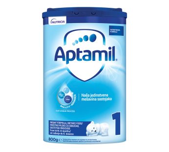 APTAMIL 1 почетна млечна формула за доенчиња од 0-6 месеци 800gr