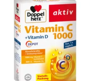 DOPPELHERZ VITAMIN C +D3+ZINK Капсули х30